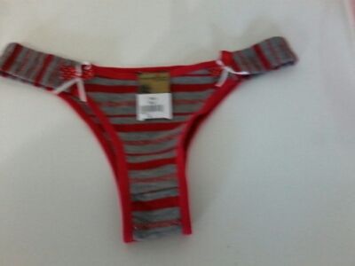 Tanga Paula branca com listra cinza